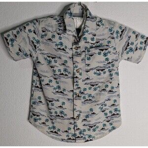 Eddie Bauer Boys Size 3T Short-Sleeve Button-Up Collared Hawaiian Shirt (467)